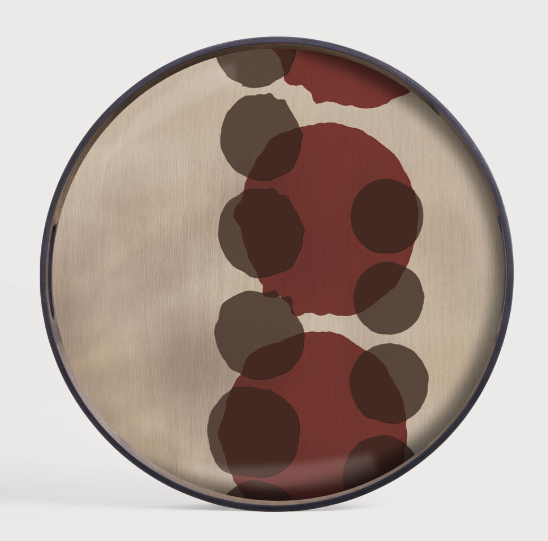 Layered Dots glass tray