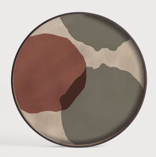 Overlapping Dots Glass Tray
