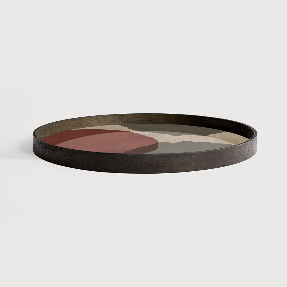 Overlapping Dots Glass Tray