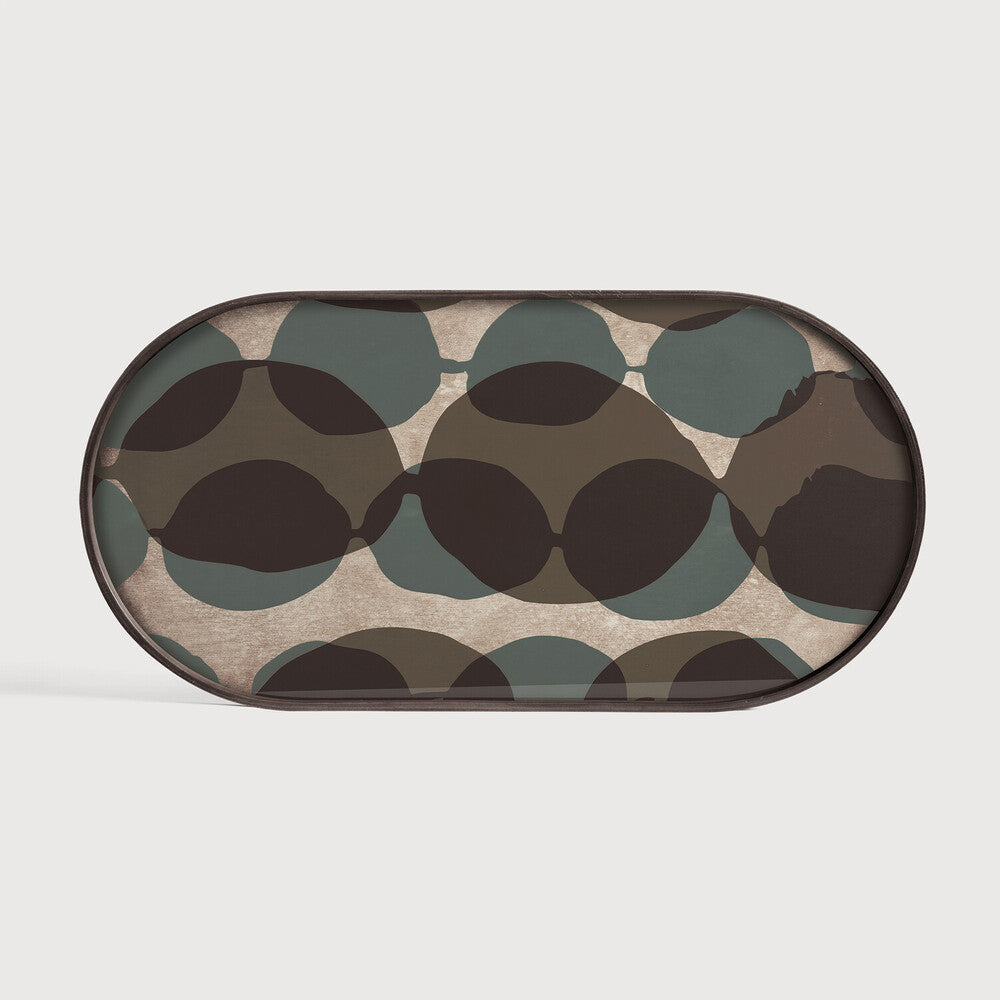 Connected Dots Glass Tray 橢圓長方托盤