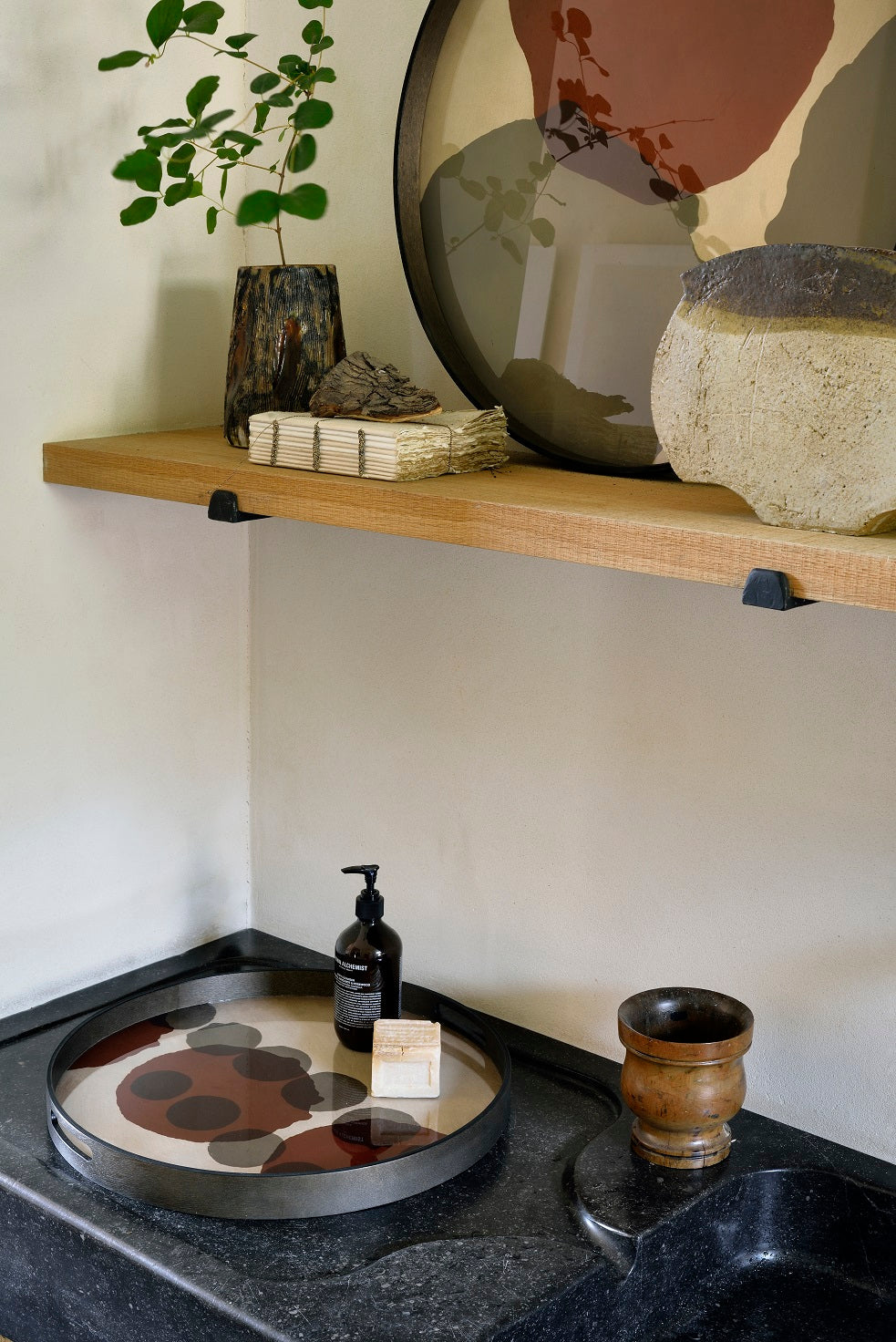 Overlapping Dots Glass Tray