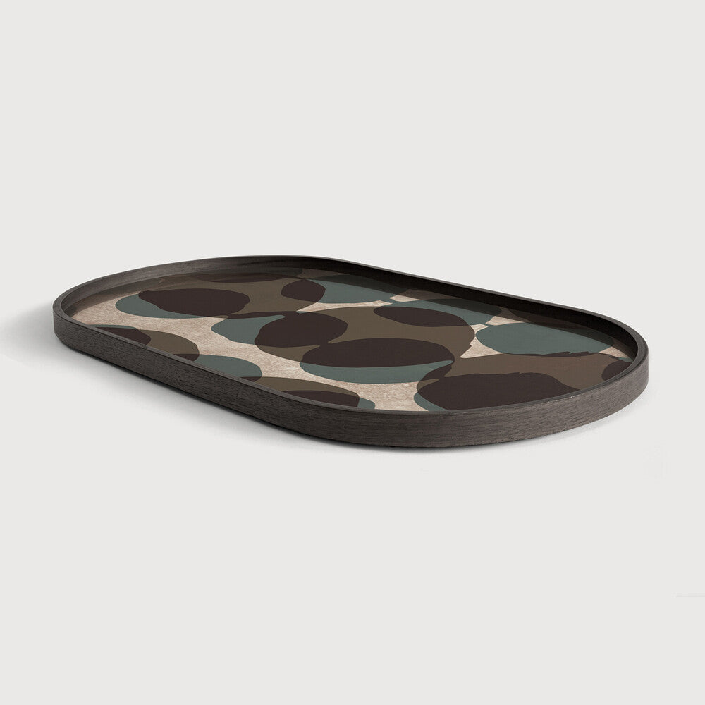 Connected Dots Glass Tray 橢圓長方托盤
