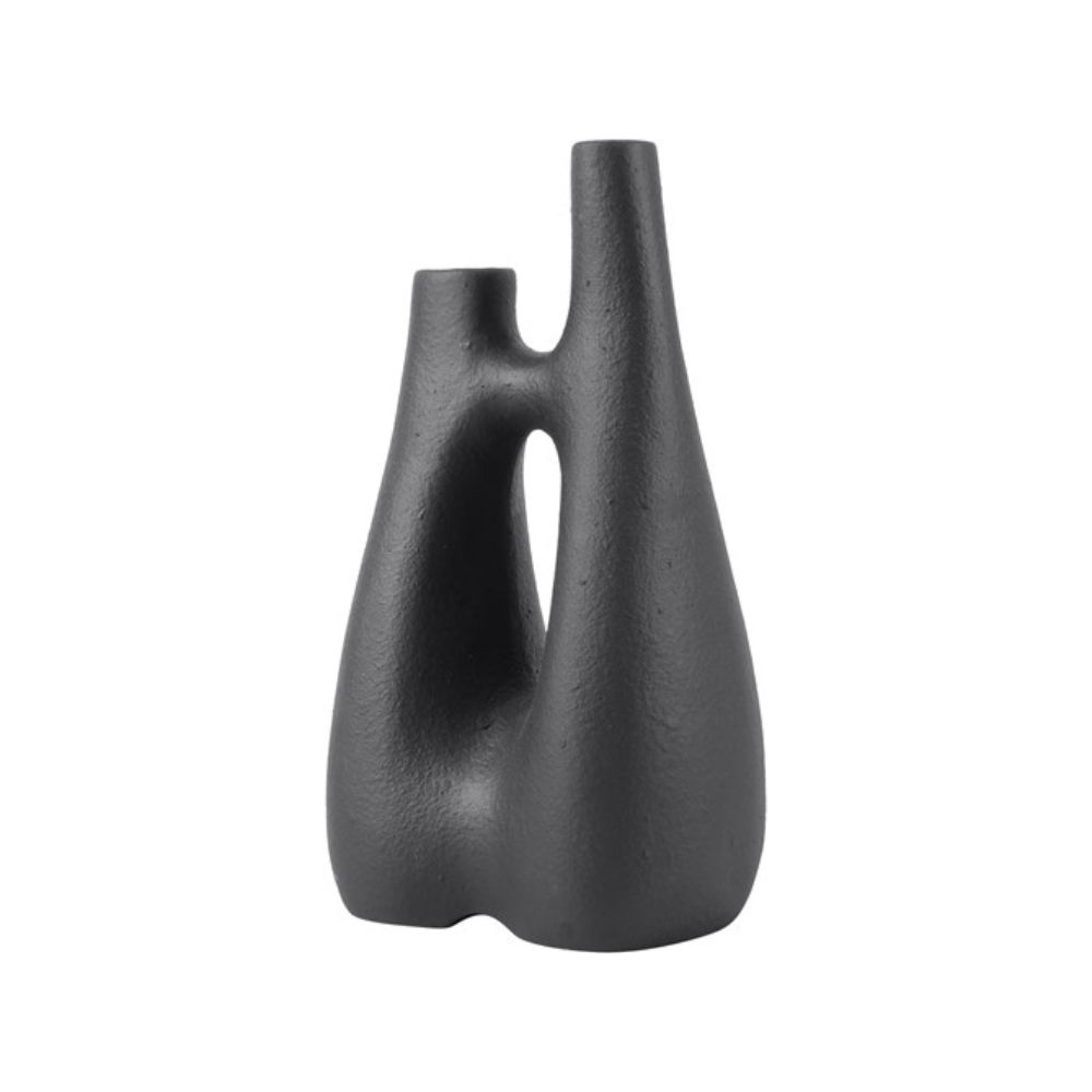 VERSMISSEN Linked 4 Vase Textured Black