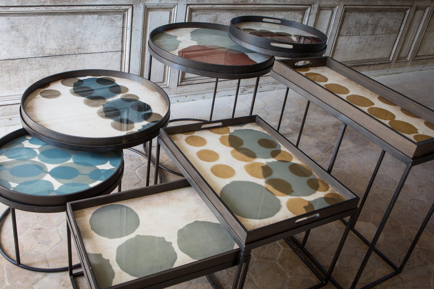 Connected Dots Glass Tray