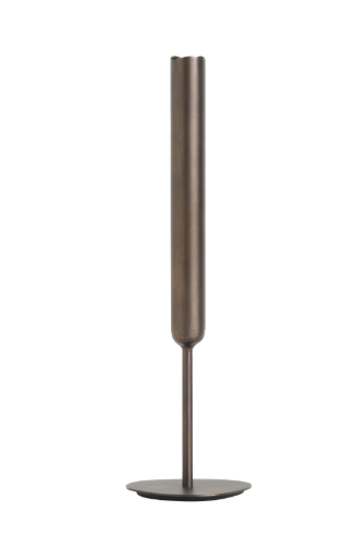 WAVE Vase/Candleholder brass, Dark Brown patina