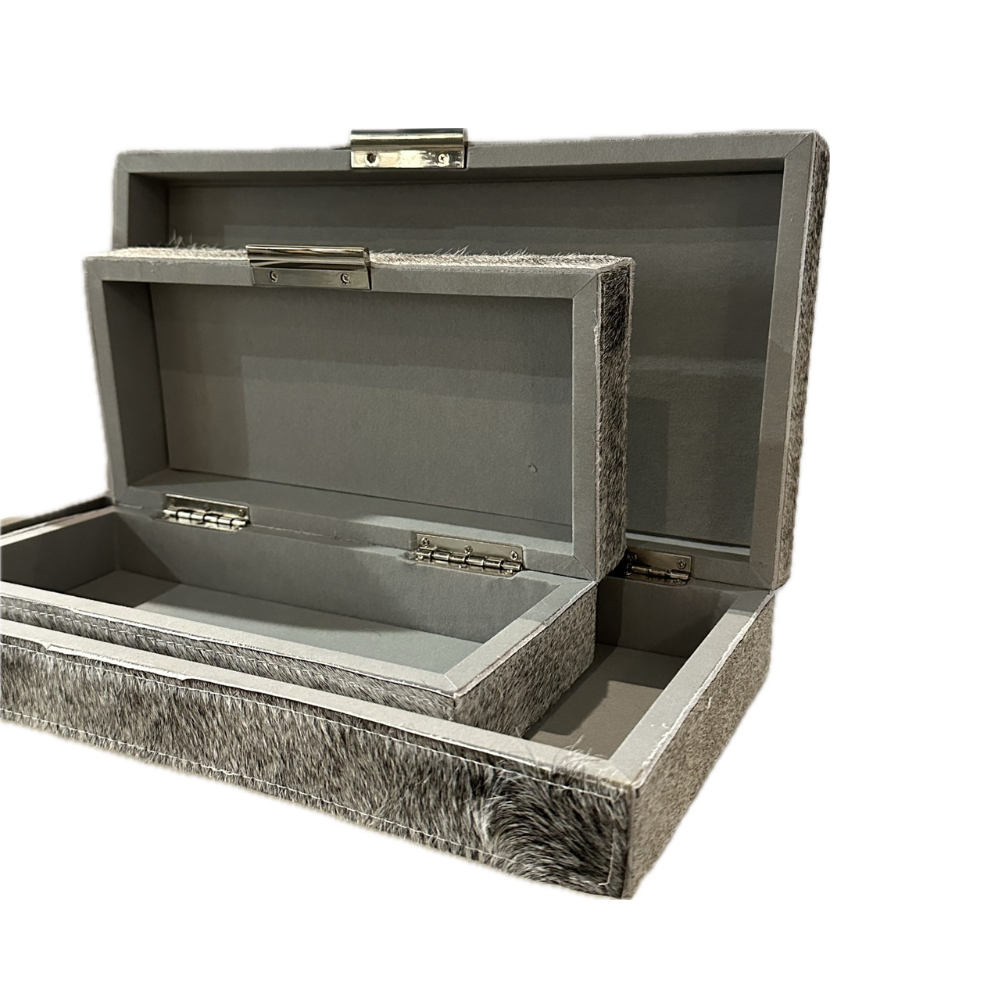 Cowhide Box Grey