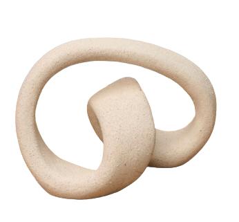 ARTISAN WHITE CERAMIC SCULPTURE