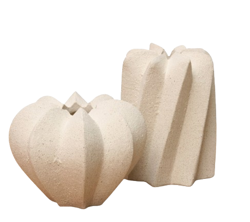 WHITE TURNING CERAMIC VASE