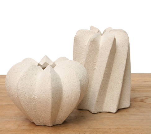 WHITE TURNING CERAMIC VASE