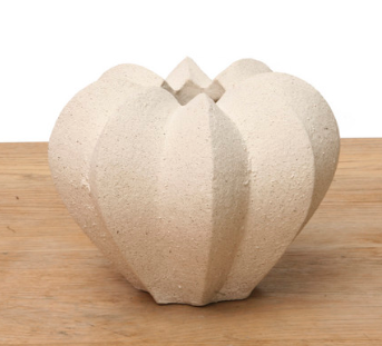 WHITE TURNING CERAMIC VASE