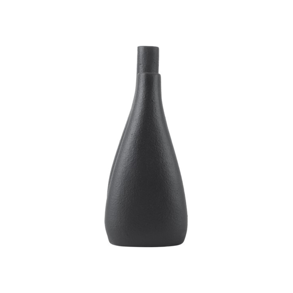 VERSMISSEN Linked 4 Vase Textured Black