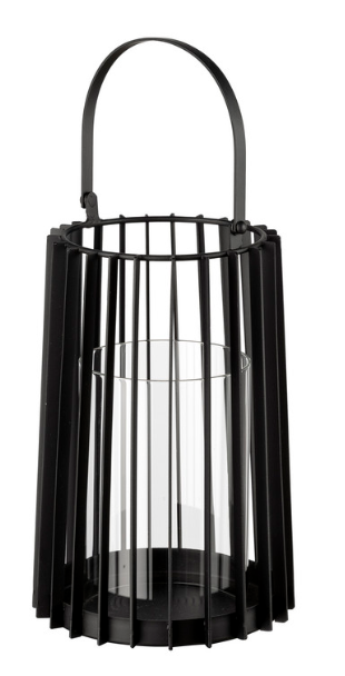 BLACK IRON HURRICANE CANDLE HOLDER