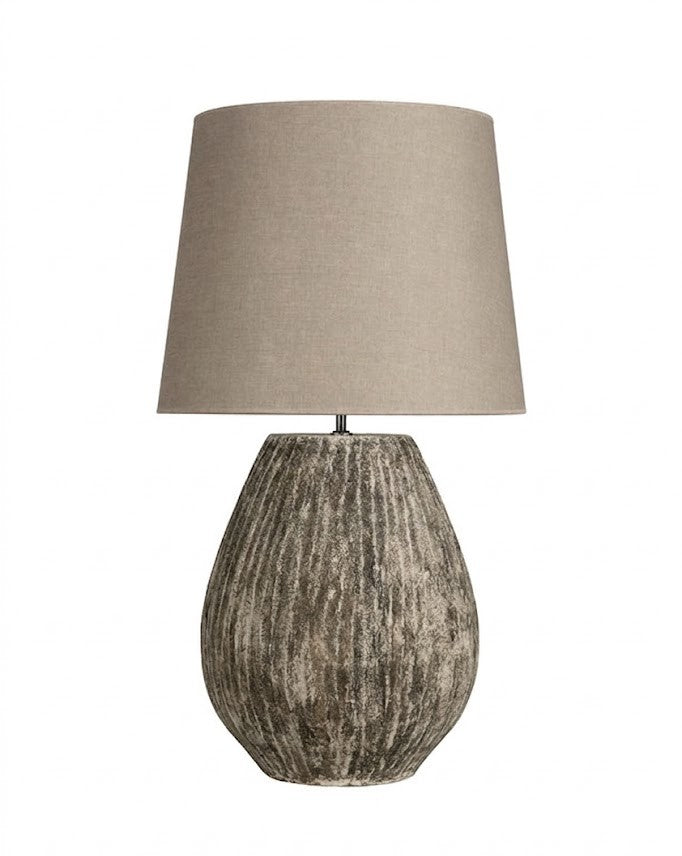 AKRATA ANTIQUE GREY CERAMIC LAMP