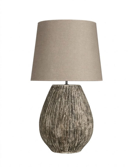 AKRATA ANTIQUE GREY CERAMIC LAMP