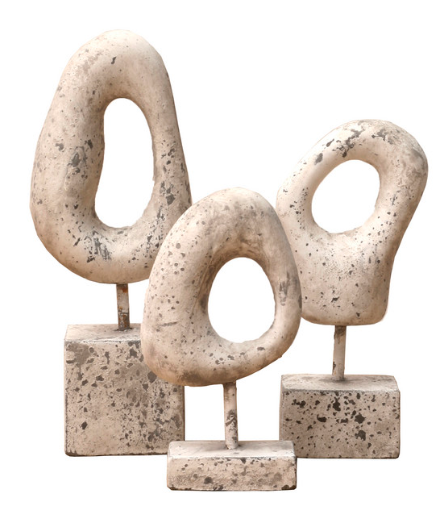 ANTIQUE WHITE CERAMIC ABSTRACT FIGURE