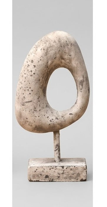 ANTIQUE WHITE CERAMIC ABSTRACT FIGURE