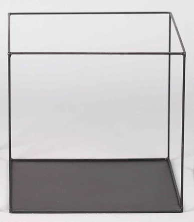 Black Metal Deco Cube