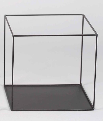 Black Metal Deco Cube