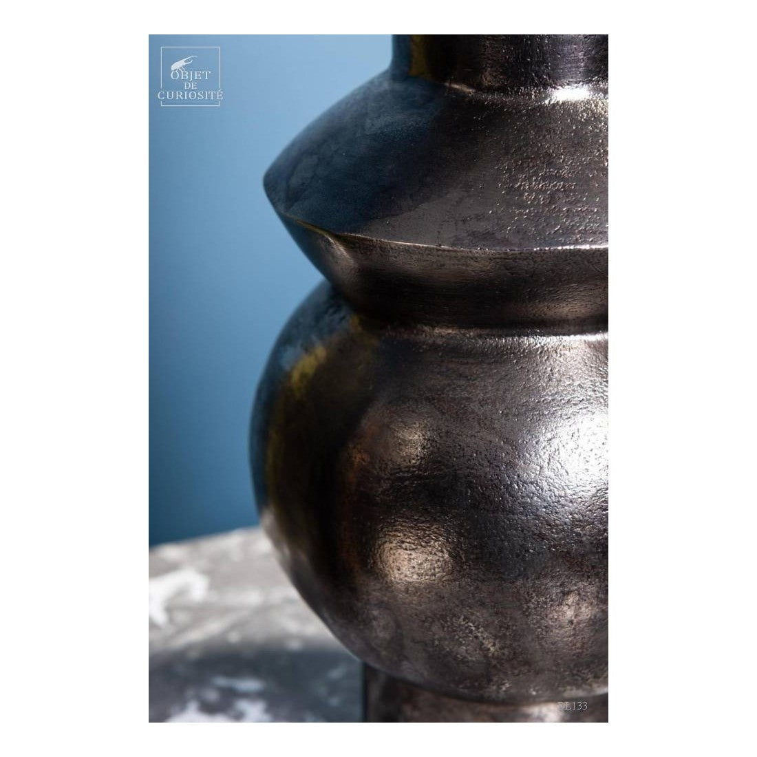 Oxidised industrial primitive vase