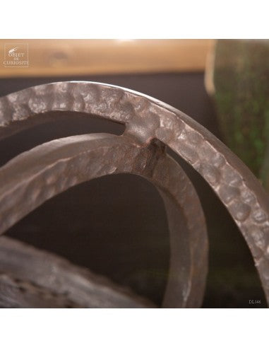 Black metal armillary