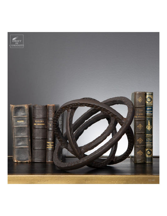 Black metal armillary