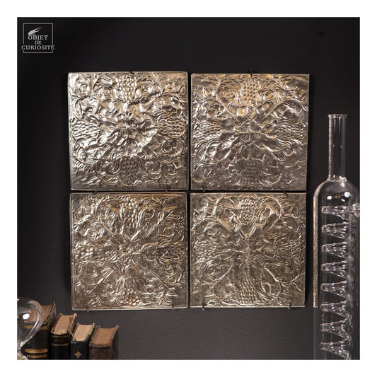 Wall decorative panel nickel antique