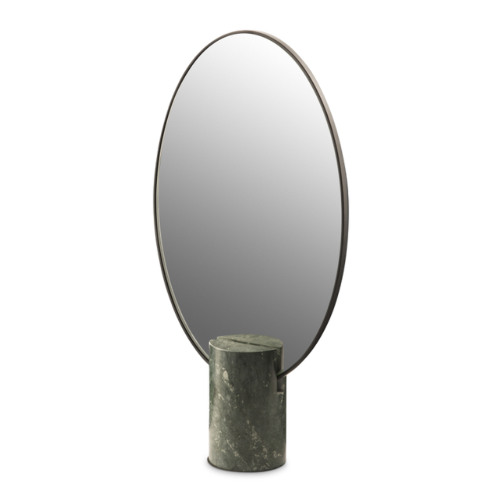 POLS POTTEN Oval Mirror with Marble