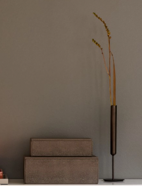 WAVE Vase/Candleholder brass, Dark Brown patina